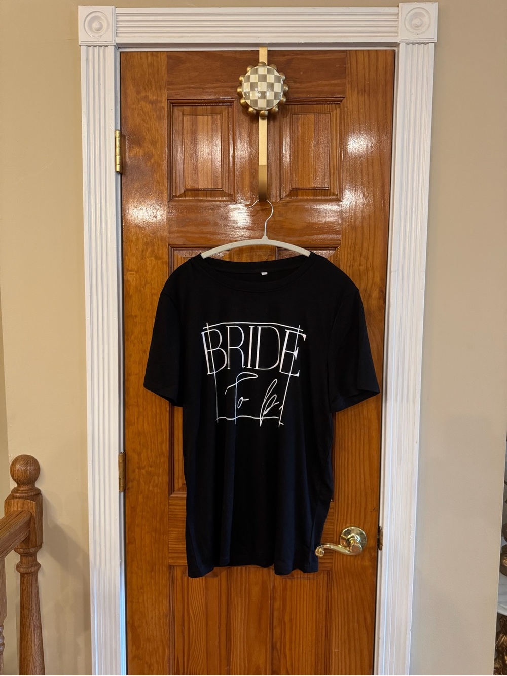 Bride To Be Graphic Oversized T-Shirt | Black Bridal Bachelorette Tee | Size L